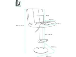 KAYELLES Lot De 2 Tabourets Bar Matelassés Confort Réglable SIVAN (Blanc) -Electroménager Soldes tabouret de bar 9145369