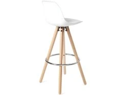 KAYELLES Lot De 2 Tabourets Design Scandinave Coussin SANA (blanc) -Electroménager Soldes tabouret de bar 9145377