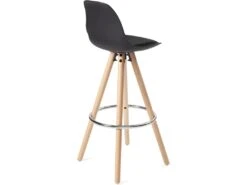 KAYELLES Lot De 2 Tabourets Design Scandinave Coussin SANA (noir) -Electroménager Soldes tabouret de bar 9145471