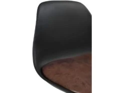 KAYELLES Lot De 2 Tabourets Design Scandinave Coussin SANA (Noir-Marron) -Electroménager Soldes tabouret de bar 9145527