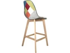 KAYELLES Lot De 2 Tabouret Chaise De Bar Patchwork Tissu SLICK (patchwork Floral) -Electroménager Soldes tabouret de bar 9145537