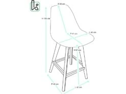 KAYELLES Lot De 2 Tabouret Chaise De Bar Patchwork Tissu SLICK (patchwork Floral) -Electroménager Soldes tabouret de bar 9145539