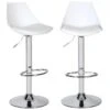 KAYELLES Lot De 2 Tabourets Design Contemporain SONO (blanc)