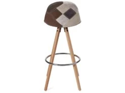 KAYELLES Lot De 2 Tabourets Patchwork SANA (Marron) -Electroménager Soldes tabouret de bar 9145843