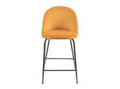 Lot De 2 Chaises De Bar En Velours Jaune Piètement Métal Noir - FARA -Electroménager Soldes tabouret de bar 9145931