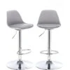 KAYELLES Lot De 2 Tabourets De Bar Design Réglable Pivotant SIG (Gris) -Electroménager Soldes tabouret de bar 9146223