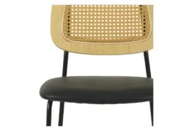 MEMPHIS - Chaise De Bar Simili Cuir Noir -Electroménager Soldes tabouret de bar 9146247