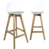 KAYELLES Lot De 2 Chaises De Bar Scandinave MALI (Blanc Gris) 1 KAYELLES Lot De 2 Chaises De Bar Scandinave MALI (Blanc Gris) -Electroménager Soldes tabouret de bar 9146269