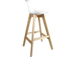 KAYELLES Lot De 2 Chaises De Bar Scandinave MALI (Blanc) 10 KAYELLES Lot De 2 Chaises De Bar Scandinave MALI (Blanc) -Electroménager Soldes tabouret de bar 9146319