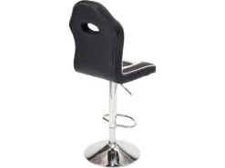 KAYELLES Lot De 2 Chaises De Bar Racing BENI (noir & Blanc) -Electroménager Soldes tabouret de bar 9146711