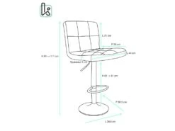 KAYELLES Lot De 2 Tabourets De Bar Matelassés SIVAN (noir Marron) -Electroménager Soldes tabouret de bar 9146833