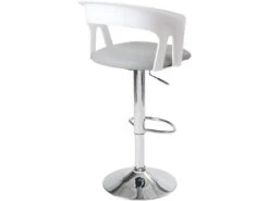 KAYELLES Lot De 2 Tabourets De Bar Design Avec Accoudoirs AYO (blanc Gris) -Electroménager Soldes tabouret de bar 9147259
