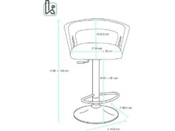KAYELLES Lot De 2 Tabourets De Bar Design Avec Accoudoirs AYO (blanc Gris) -Electroménager Soldes tabouret de bar 9147261