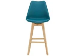 Lot De 6 Tabourets De Bar Lublin Plastique Simili Hêtre 105 X 48 X 58 Cm Turquoise [en.casa] -Electroménager Soldes tabouret de bar 9147365