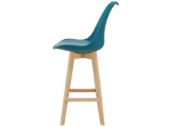 Lot De 6 Tabourets De Bar Lublin Plastique Simili Hêtre 105 X 48 X 58 Cm Turquoise [en.casa] -Electroménager Soldes tabouret de bar 9147367