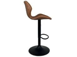 KAYELLES Lot De 2 - Chaise De Bar Design Matelassée FADO (Noir Marron) -Electroménager Soldes tabouret de bar 9147473