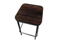 MONTANA - 2 Tabourets En Acier Et Bois Foncé -Electroménager Soldes tabouret de bar 9147527