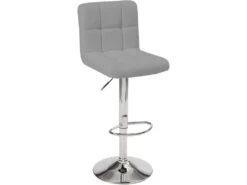 KAYELLES Lot De 2 Tabourets De Bar Matelassés SIVAN (gris) -Electroménager Soldes tabouret de bar 9147697