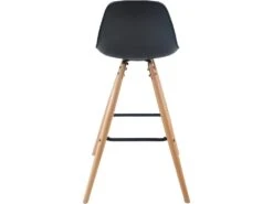 KAYELLES Lot De 2 Tabourets De Bar Scandinaves Coussin Pieds Bois SHUG (noir) -Electroménager Soldes tabouret de bar 9147879