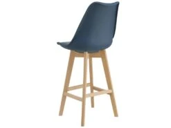 Lot De 6 Tabourets De Bar Lublin Plastique Simili Hêtre 105 X 48 X 58 Cm Bleu [en.casa] -Electroménager Soldes tabouret de bar 9148061