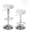 KAYELLES Lot De 2 Tabourets Bar Rond Réglable En Hauteur Et Pivotant - YO (Blanc) -Electroménager Soldes tabouret de bar 9148077