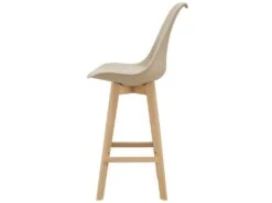 Lot De 6 Tabourets De Bar Lublin Plastique Simili Hêtre 105 X 48 X 58 Cm Beige [en.casa] -Electroménager Soldes tabouret de bar 9148213