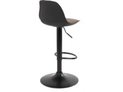 KAYELLES Lot De 2 Tabourets De Bar Design Réglable Pivotant SIG (Noir Intégral - Marron) 9 KAYELLES Lot De 2 Tabourets De Bar Design Réglable Pivotant SIG (Noir Intégral - Marron) -Electroménager Soldes tabouret de bar 9148239