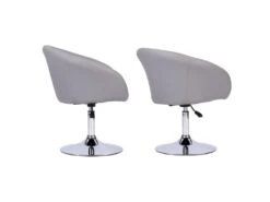 Tabouret De Bar En Simili Gris GABIN - HAPPY GARDEN -Electroménager Soldes tabouret de bar 9217233