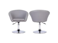 Tabouret De Bar En Simili Gris GABIN - HAPPY GARDEN -Electroménager Soldes tabouret de bar 9217235