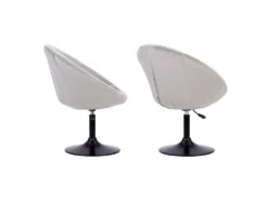 Tabouret De Bar En Velours Gris EDGAR - HAPPY GARDEN -Electroménager Soldes tabouret de bar 9217269