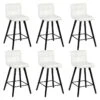 SOREN - Lot De 6 Tabourets Blancs Et Noirs -Electroménager Soldes tabouret de bar 9217371