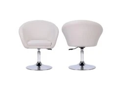 Tabouret De Bar En Simili Blanc GABIN - HAPPY GARDEN -Electroménager Soldes tabouret de bar 9217397