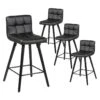 SOREN - Lot De 4 Tabourets Noirs