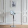 Tabouret De Bar Gris Et Blanc JASPER - HAPPY GARDEN -Electroménager Soldes tabouret de bar 9217607