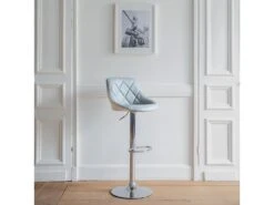 Tabouret De Bar Gris Et Blanc JASPER - HAPPY GARDEN