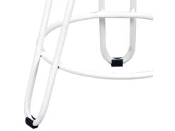 THIBERT - Tabouret Métal Blanc Et Bois Massif -Electroménager Soldes tabouret de bar 9217655