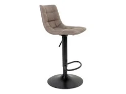 MAGNUS - Lot De 2 Tabourets Acier Et Tissu Marron Clair -Electroménager Soldes tabouret de bar 9217661