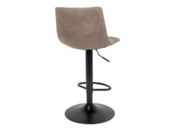MAGNUS - Lot De 2 Tabourets Acier Et Tissu Marron Clair -Electroménager Soldes tabouret de bar 9217663