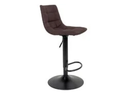 MAGNUS - Lot De 6 Tabourets Acier Et Tissu Marron Foncé -Electroménager Soldes tabouret de bar 9217815