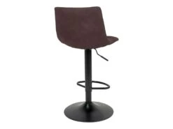 MAGNUS - Lot De 6 Tabourets Acier Et Tissu Marron Foncé -Electroménager Soldes tabouret de bar 9217817