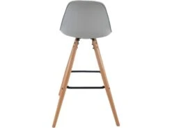 Lot De 2 Tabourets De Bar Scandinaves Coussin Et Pieds Bois SHUG (gris) -Electroménager Soldes tabouret de bar 9218005