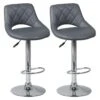 HAMILTON - Lot De 2 Tabourets De Bar Gris 2 HAMILTON - Lot De 2 Tabourets De Bar Gris -Electroménager Soldes tabouret de bar 9218173