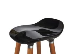 BIBENNE - Lot De 2 Tabourets De Bar Noir Et Pieds Aspect Bois -Electroménager Soldes tabouret de bar 9218237