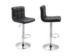 Lot De 2 Tabourets De Bar Noir MIKE - HAPPY GARDEN -Electroménager Soldes tabouret de bar 9218313