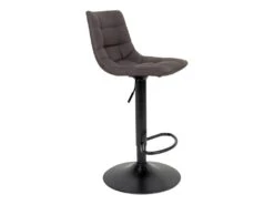 MAGNUS - Lot De 2 Tabourets Acier Et Tissu Gris -Electroménager Soldes tabouret de bar 9218381