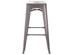 BOBBY - Lot De 2 Tabourets Hauts Métalliques Argent H76.5cm -Electroménager Soldes tabouret de bar 9218435