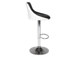 Lot De 2 Tabourets De Bar Noir Et Blanc JASPER - HAPPY GARDEN -Electroménager Soldes tabouret de bar 9218445