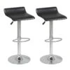 TARAN - Lot De 2 Tabourets De Bar Simili Noir -Electroménager Soldes tabouret de bar 9218533