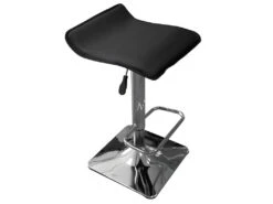 TARAN - Lot De 2 Tabourets De Bar Simili Noir 7 TARAN - Lot De 2 Tabourets De Bar Simili Noir -Electroménager Soldes tabouret de bar 9218537