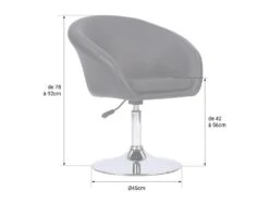 Tabouret De Bar En Velours Gris GABIN - HAPPY GARDEN -Electroménager Soldes tabouret de bar 9218735